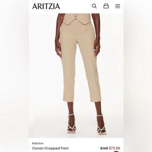 Aritzia Babaton Conan Cropped Pant - Tan